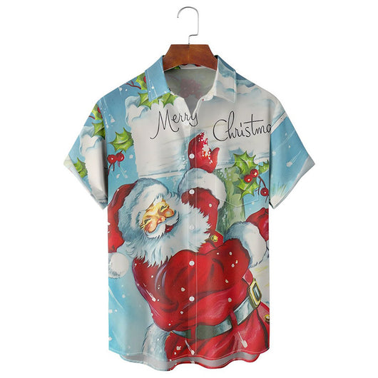Playera Navideña 3D Estampada Talla Europea para Hombre - Image 8