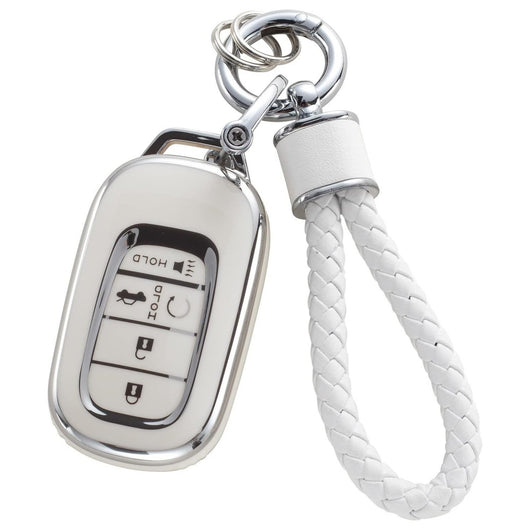 Funda Protectora para Llaves de Auto con Diseño Plateado y Llavero Elegante - Image 3