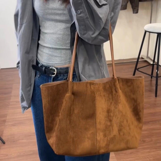 Bolso Tote Retro de Gran Capacidad para Otoño e Invierno - Image 6