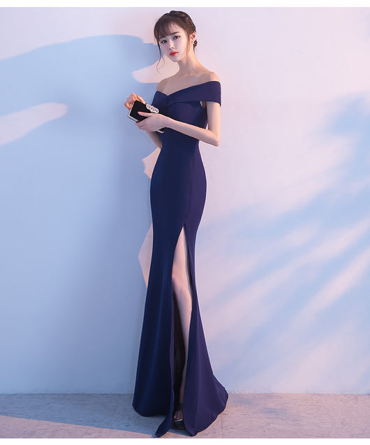 Vestido de Fiesta Elegante con Hombros Descubiertos y Falda Sirena - Image 18