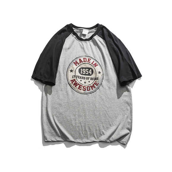 Playera Raglan Bicolor para Parejas - Manga Corta Hombre