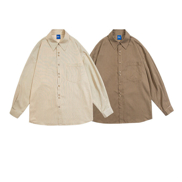 Camisa Suelta de Rayas Verticales para Hombre - Versátil y Cómoda