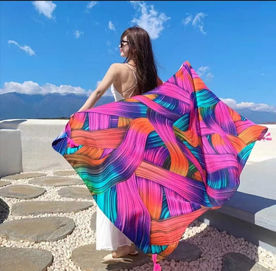 Toalla de Playa Étnica Reversible - Diseño Dual - Image 20