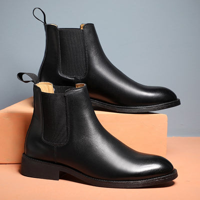 Botas de Cuero PU Elegantes para Hombre Estilo Británico Invierno - Image 3