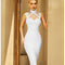 Vestido de Fiesta Elegante con Tirantes Rojos - Diseño Sofisticado y Sensual