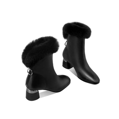 Botas de Cuero con Forro de Lana - Botines Cálidos para Otoño e Invierno - Image 11