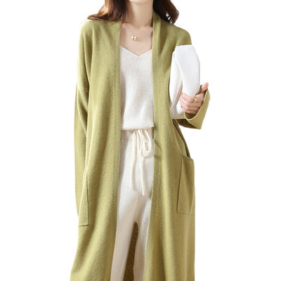 Cardigan Largo de Lana Tejida para Mujer - Image 17