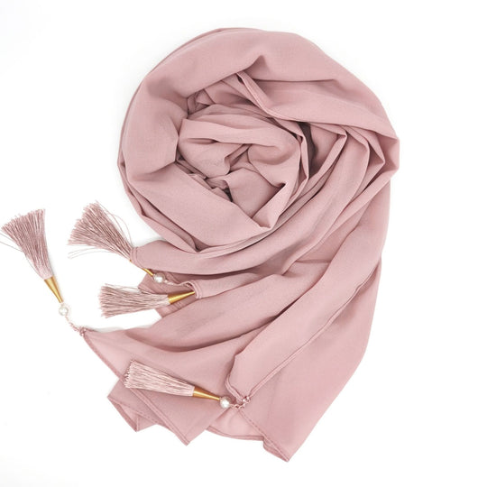 Hijab Elegante con Borlas en las Cuatro Esquinas - Image 23