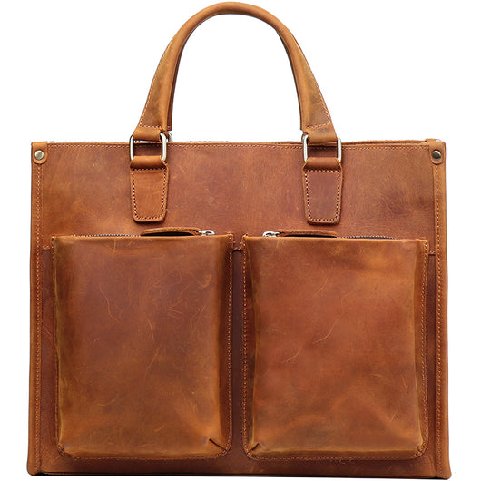 Portafolio Ejecutivo de Cuero Vacuno Vintage para Hombre - Image 14