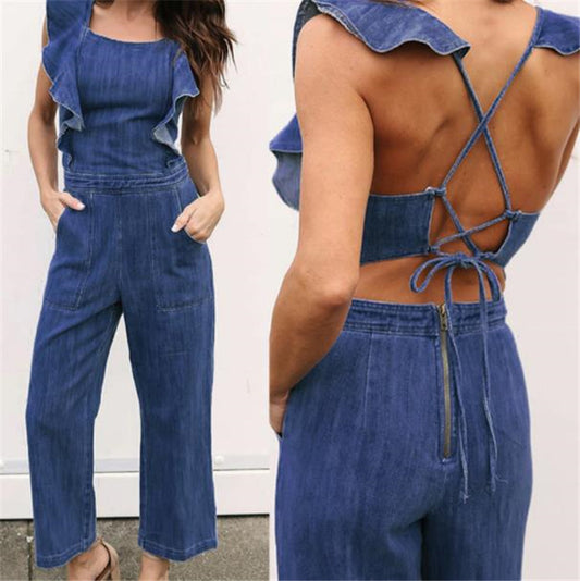 Body Enterizo Denim con Halter - Image 2