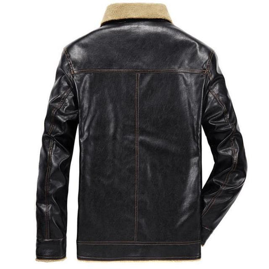 Chaqueta de Cuero Velvet Impermeable y Cortavientos para Hombre Talla Grande - Image 10