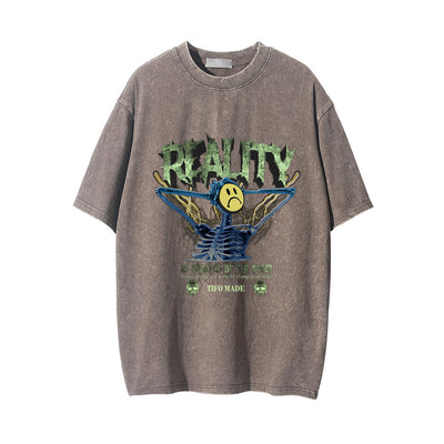Camiseta Manga Corta con Estampado Calavera para Hombre - Image 22