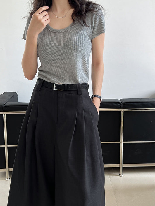 Camiseta Ajustada de Verano para Mujer - Cuello Redondo, Manga Corta y Cintura Definida - Image 29