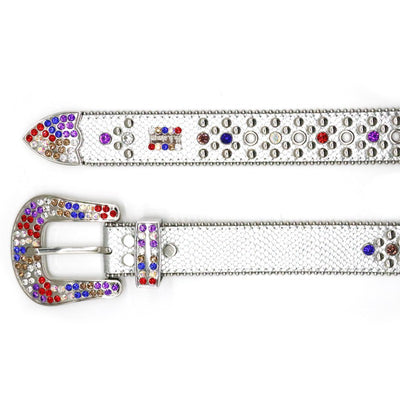 Cinturón de Cuero para Hombre con Diseño de Serpiente y Cristales Brillantes Hecho a Mano - Image 8