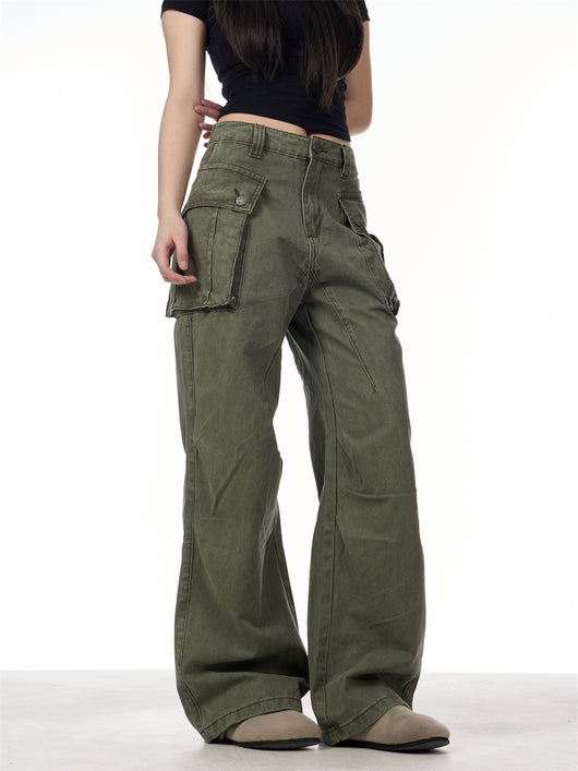 Overol Vintage Desgastado con Bolsillos Grandes - Image 20
