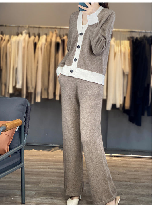 Conjunto de Dos Piezas en Lana Tejida - Diseño Holgado y Cómodo - Image 10