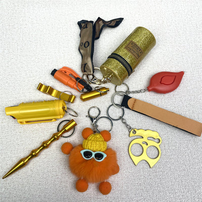 Set de Pulsera Llavero con Bolsa de Bolas de Pelo - Accesorios 4 en 1 - Image 7