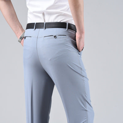 Pantalones Casuales Holgados de Pierna Recta en Colores Sólidos para Hombre - Image 12