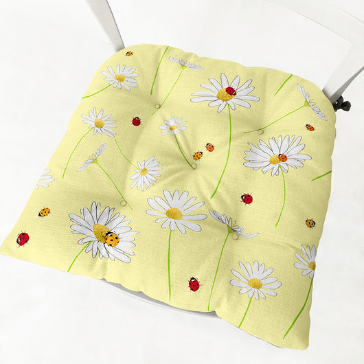 Cojín Grueso de Algodón y Lino para Silla Daisy - Image 26