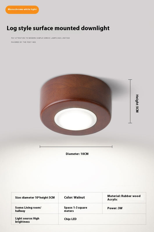 Lámpara de Techo Empotrada en Madera Maciza - Diseño Minimalista Moderno - Image 6