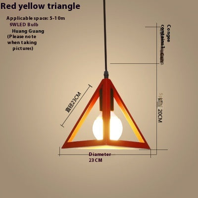 Lámpara Colgante Triangular Estilo Nórdico en Hierro Forjado - Image 5