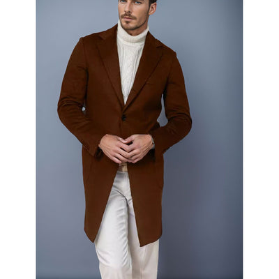 Abrigo de Lana Estilo Británico Largo para Hombre - Image 17