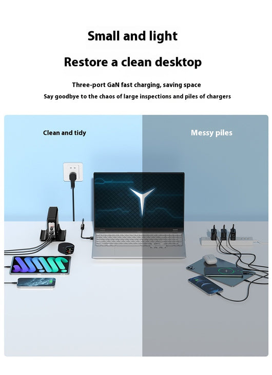 Cargador GaN 330W de Alta Potencia para Laptop y Dispositivos Múltiples - Image 16