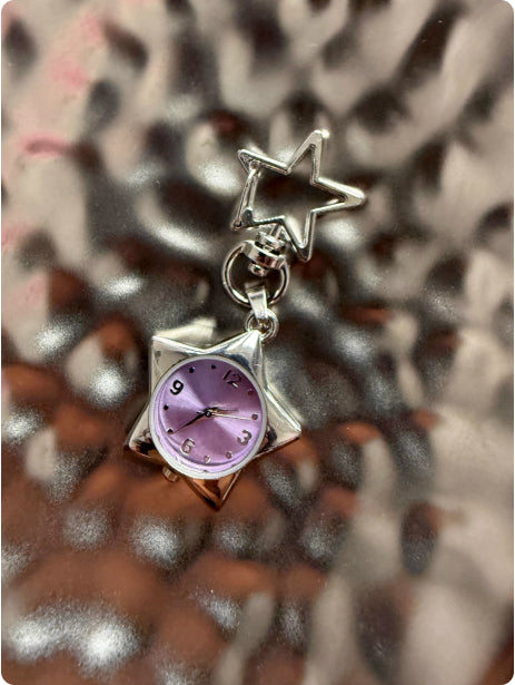 Reloj Pentágrama Elegante con Llavero Trébol - Image 3