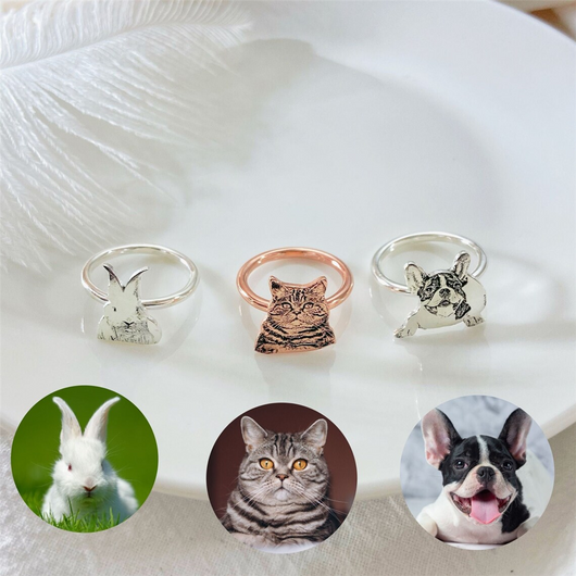 Anillo de Plata Personalizado con Foto de Mascota - Image 10