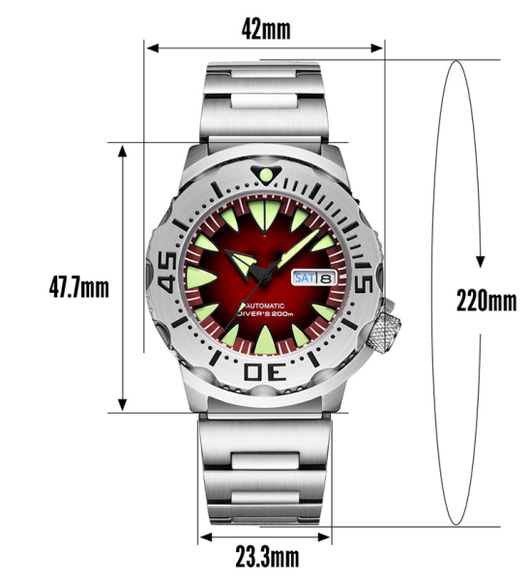 Reloj Mecánico Acero Inoxidable Luminoso Resistente al Agua para Hombre - Image 7