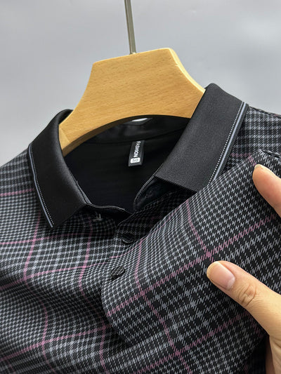 Polo Hombre Cuadros Verano Manga Corta Ajuste Cómodo - Image 10