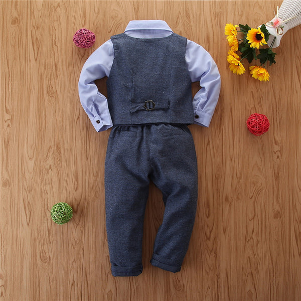 Traje Formal de Tres Piezas para Niño - Camisa Manga Larga y Pantalón