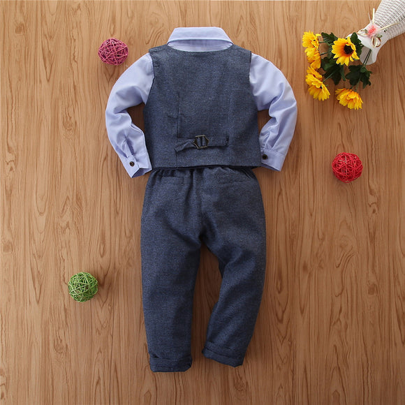 Traje Formal de Tres Piezas para Niño - Camisa Manga Larga y Pantalón