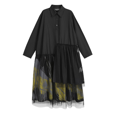 Falda Puffy Midi Ajustada con Malla - Elegancia Temperamental - Image 13