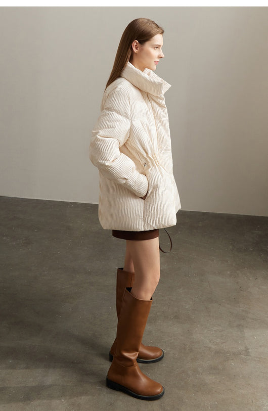 Chaqueta Acolchada Mujer Cuello Alto con Grafeno Tecnológico Negro - Image 10