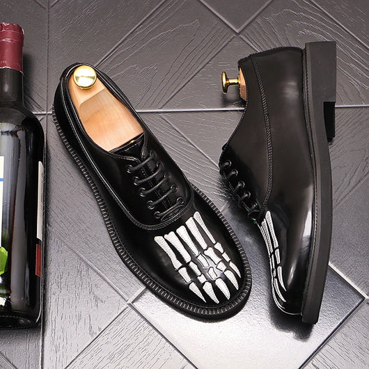 Zapatos de Cuero para Hombre con Suela Gruesa y Punta Redonda - Image 9