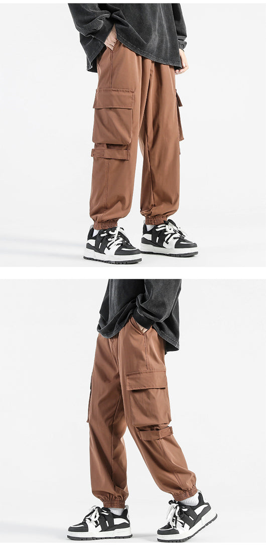 Pantalones Cargo Holgados con Bolsillos y Puños Ajustables - Image 14
