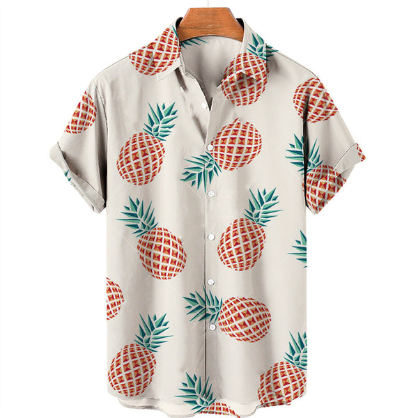 Camisa Hawaiana Estampado Frutas para Hombre