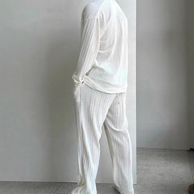 Traje Casual de Dos Piezas con Camisa de Manga Larga - Image 3