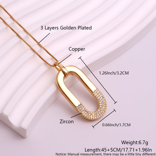Collar con Aretes de Circonia Ovalada Incrustada para Mujer - Image 6