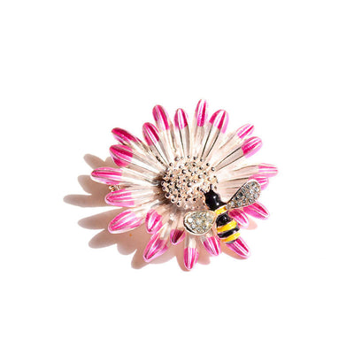 Broche Abeja y Margarita Elegante para Mujer - Image 3