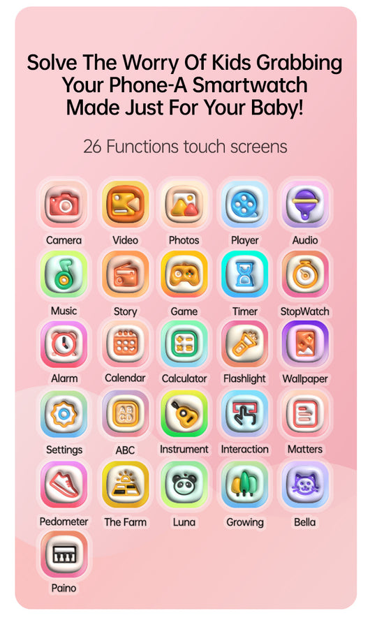 Reloj Inteligente Infantil Multifunción con Cámara de Foto y Video - Image 20