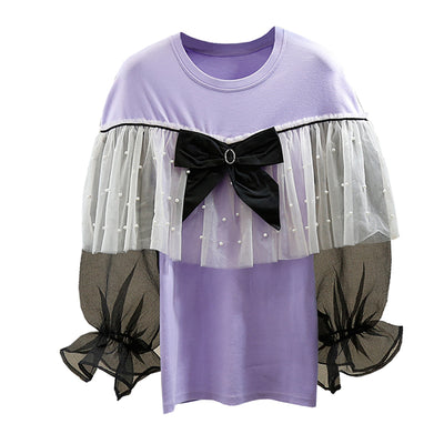 Playera Estilo Occidental con Detalle de Moño 3D Versátil - Image 3