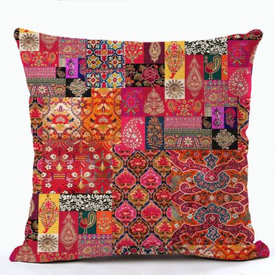 Funda de Almohada Bohemia con Estampado Étnico - Image 38