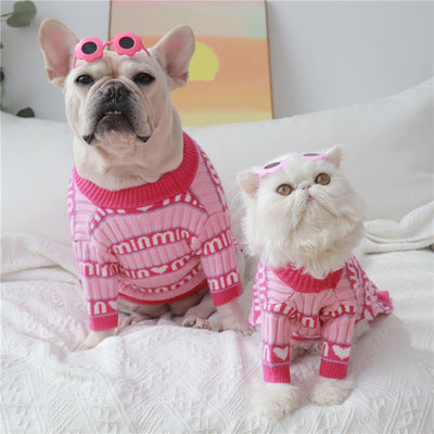 Suéter de Invierno para Perros con Diseño Alfabético - Image 3