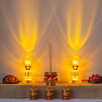 Lámpara LED Buda Loto Cristal Multicolor con Luz Ambiente - Image 2