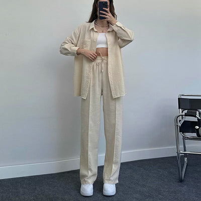 Conjunto Elegante de Blusa y Pantalón Liso para Mujer - Image 15