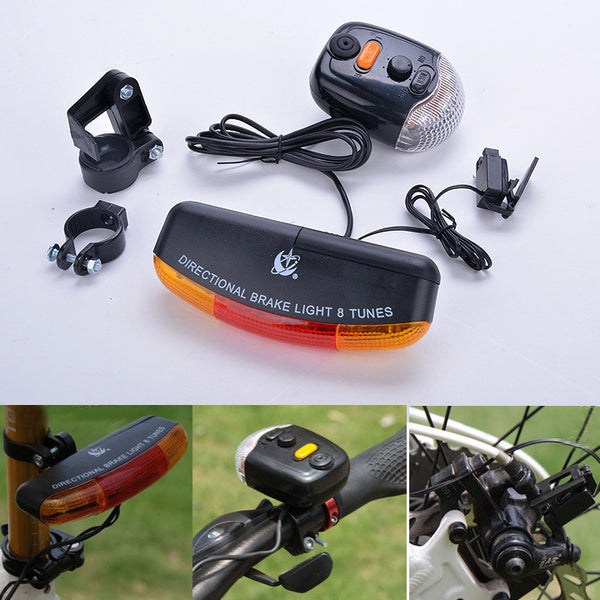 Kit de Seguridad para Bicicleta: Luz Trasera Inteligente + Bocina Electrónica 8 Tonos