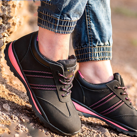 Botas de Seguridad para Soldador y Electricista - Cuero Genuino con Puntera de Acero