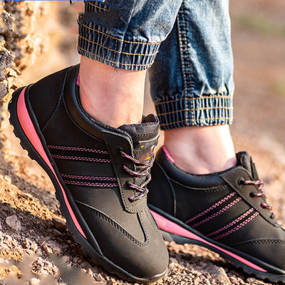 Botas de Seguridad para Soldador y Electricista - Cuero Genuino con Puntera de Acero